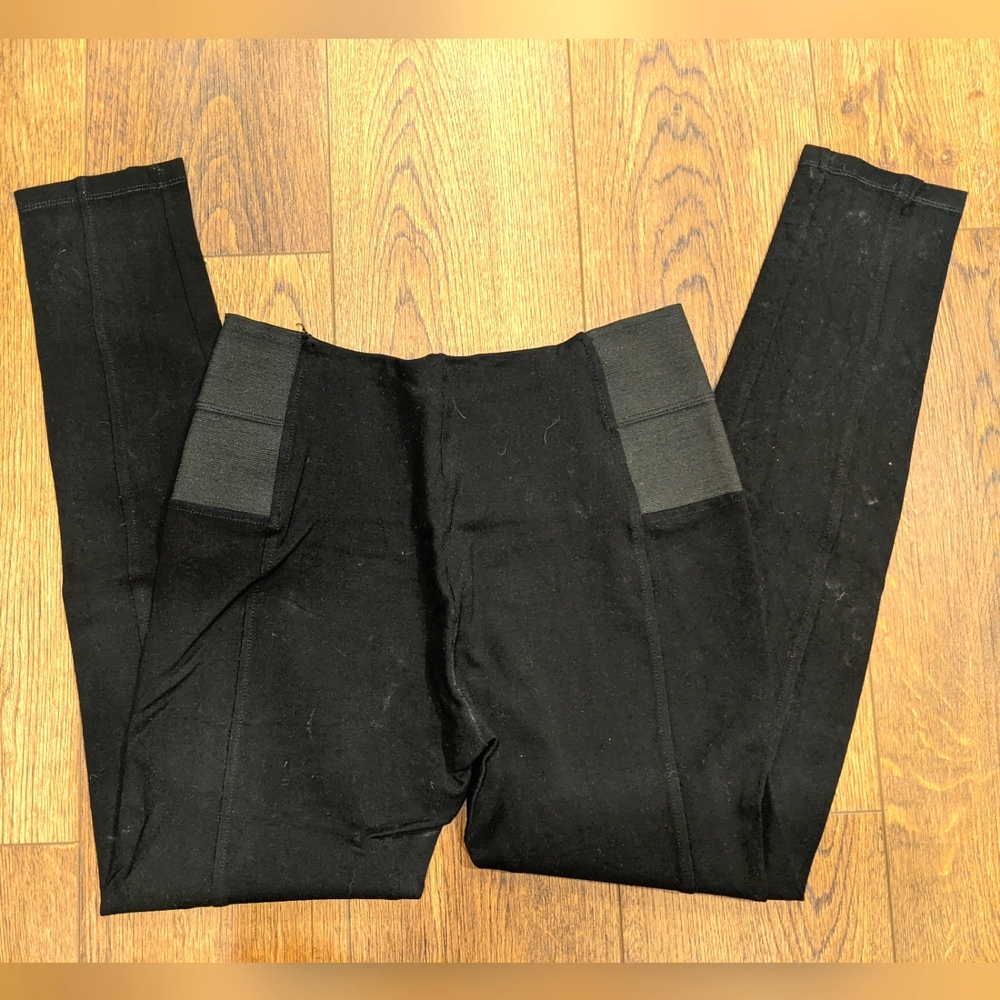 Flex waist black leggings trouser size medium